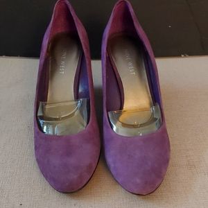 Nine West purple shoes sz 7 NWOT 2" heels